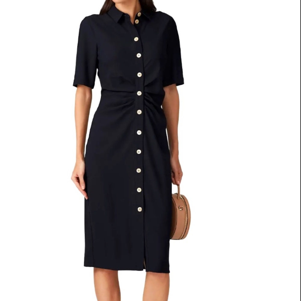 Kate Spade NY Mainline Ruched-Front Shirt Dress Women’s Size 4